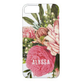 名前のかわいらしいピンクのシャクヤクの花花束 Case-Mate iPhoneケース (裏面)