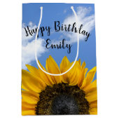 名前のひまわり誕生日 ミディアムペーパーバッグ (正面)