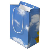 名前のひまわり誕生日 ミディアムペーパーバッグ (裏面アングル)