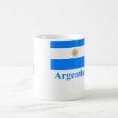 名前のアルゼンチンの旗 コーヒーマグカップ (中央)