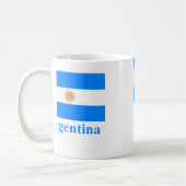名前のアルゼンチンの旗 コーヒーマグカップ (左)