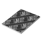 名前のイニシャルとモノグラムのパターン ノートパッド (回転)