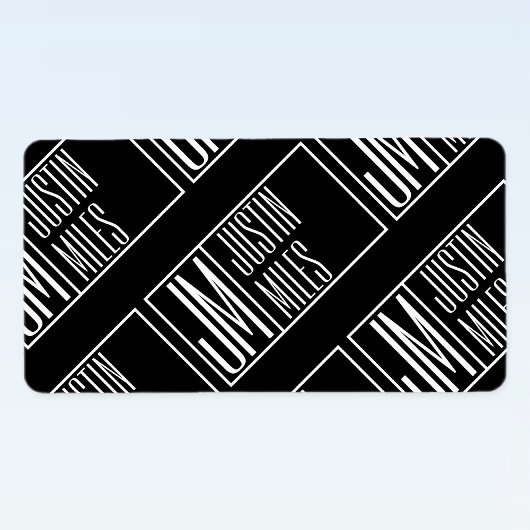 名前のイニシャルとモノグラムのパターン ラベル