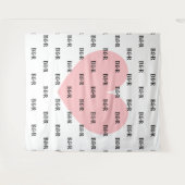 名前のイニシャルロゴ 結婚式のパーティー写真用背景 タペストリー (正面(横))