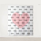 名前のイニシャルロゴ 結婚式のパーティー写真用背景 タペストリー (正面)