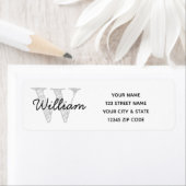 名前のイニシャル入りの返送先ラベルシール, オーダーメイド ラベル (インサイチュ)