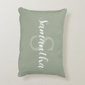 名前のイニシャル入り青い枕 アクセントクッション (裏面(縦))