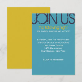 名前のイニシャル バー ミツバ祭 パーティー カード