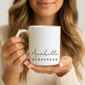 名前のイニシャル | モダン ミニマル おしゃれ コーヒーマグカップ