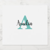 名前のイニシャル モノグラム ビールラベル (シングルラベル)