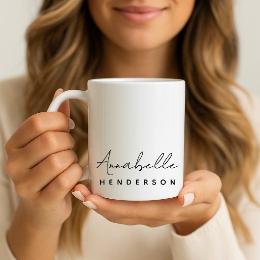 名前のイニシャル | 現代的でミニマルなスタイリッシュデザイン コーヒーマグカップ