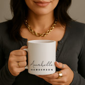 名前のイニシャル | 現代的でミニマルなスタイリッシュデザイン コーヒーマグカップ