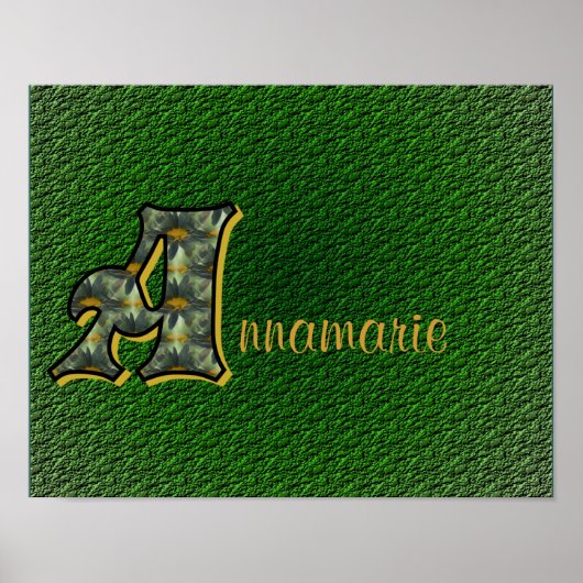 名前のイニシャルA ダイジーのポスター ポスター (正面)