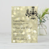 名前のイベント金ゴールドグランド社交ダンス 招待状 (スタンド正面)