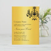 名前のイベント金ゴールドグランド社交ダンス 招待状 (スタンド正面)