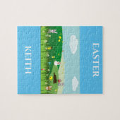 名前のイースターパズルパーソナライズされたです。 ジグソーパズル (横)