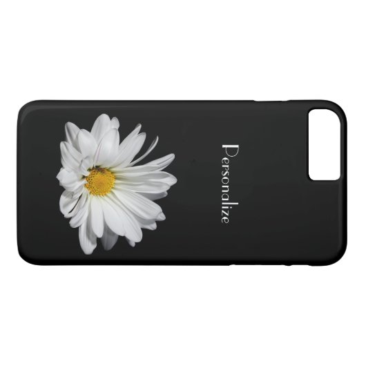 名前のエレガントな白いデイジーの花 Case-Mate iPhoneケース (裏面(横))