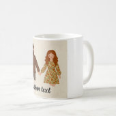 名前のカスタマイズマグ付き記念日カップル コーヒーマグカップ (正面右)