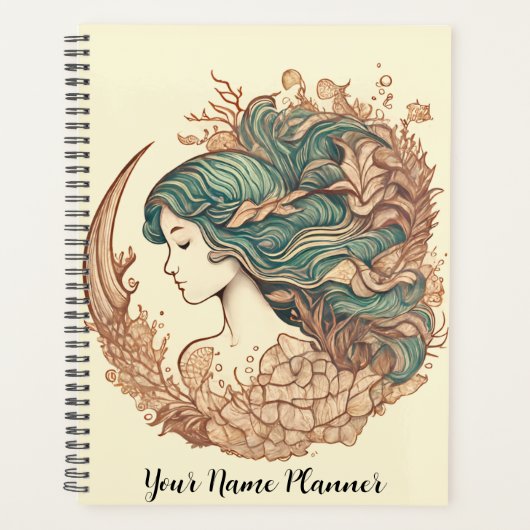 名前のカスタマイズ付きMermaidプランナー プランナー手帳 (正面)