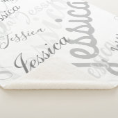 名前のカスタマイズ可能なクリエイティブグレーと白 シェルパブランケット (3/4)