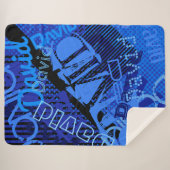 名前のカスタマイズ可能なクリエイティブ シェルパブランケット (正面(横))