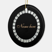 名前のカスタマイズ可能なダイヤモンドの追加 セラミックオーナメント (左)