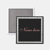 名前のカスタマイズ可能なダイヤモンドの追加 マグネット (正面/裏面)