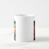 名前のカスタマイズ可能なフローラログ コーヒーマグカップ (中央)