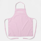 名前のカスタマイズ変更文字ライトピンク白 エプロン (正面)