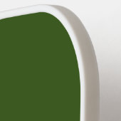 名前のカスタマイズ白いスクリプト垂直ForestGreen ピックルボールラケット (左詳細)