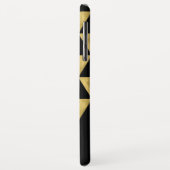 名前のカスタマイズ(黒) フェイク金ゴールド三角形 Case-Mate iPhoneケース (裏面/左)