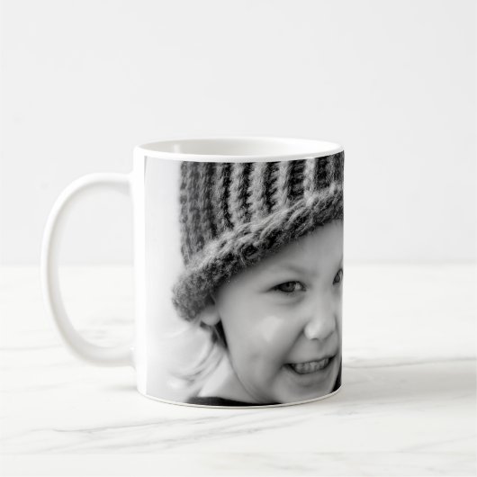 名前のカスタムな写真のメリークリスマス コーヒーマグカップ (左)