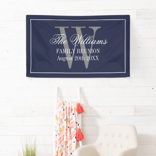 名前のカスタムな家族会のパーティーの旗の印 横断幕 (インサイチュ)