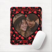 名前のカスタム個人用設定を使用したフォトブラックパターン マウスパッド (マウス)