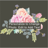 名前のカスタム追加フォトアートワークのスローガン文字 シール (正面)