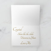 名前のカスタムCrystalバラQuarts カード (内部)