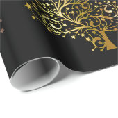 名前のカラフルなクリスマスツリーパターン ラッピングペーパー (ロールコーナー)