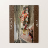 名前のカーレースパズルパーソナライズされた。 ジグソーパズル (縦)