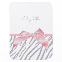 名前のガーリーな灰色のトラのストライプなアニマルプリント