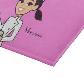 名前のクールな女の子のシェフのまな板 カッティングボード (角)