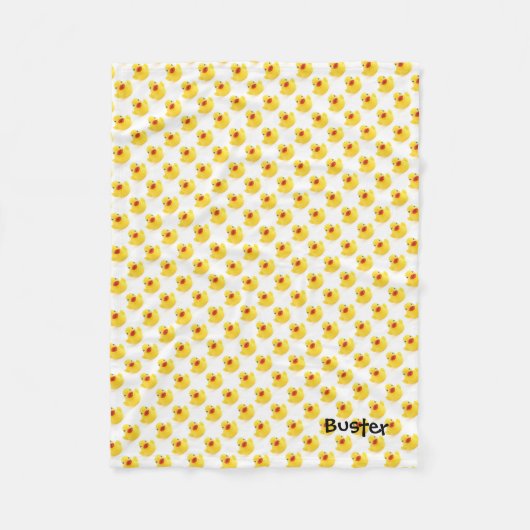 名前のゴム製アヒルの数々のなアヒル フリースブランケット (正面)