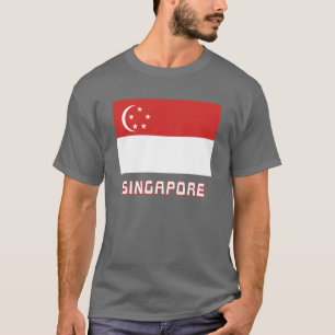 名前のシンガポールの旗 Tシャツ
