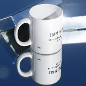 名前のシンプル付いたと素敵な白いコーヒーマグ コーヒーマグカップ
