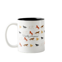 名前のシンプル個人用設定を使用した馬のパターン