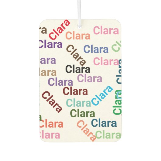 名前のシンプル追加タイポグラフィ書色名 カーエアーフレッシュナー (正面)