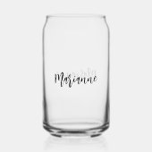 名前のスクリプトをエレガントに ガラス缶 (正面)