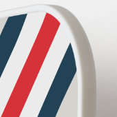 名前のストライプ付いたWarbirdの ピックルボールラケット (左詳細)