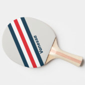 名前のストライプ付いたWarbirdの 卓球ラケット (横)