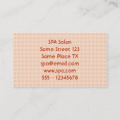 名前のスパのマッサージのセラピーのサロンの蝋燭の石 名刺 (裏面)