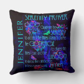 名前のセレニティ祈りの言葉を青で追加 クッション (裏面)